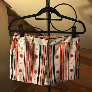 Loft Outlet Blue Red Dress Shorts, EUC, 2
